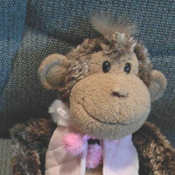 14" Tall Plush Monkey Chimp W Pink Boots & Vest St - Picture 2 of 3